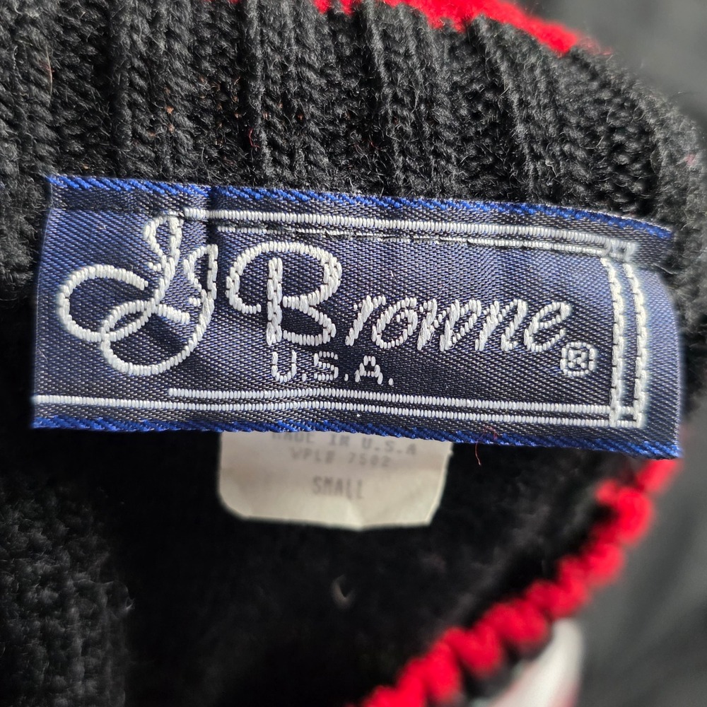 Vintage Christmas Sweater by Browne U.S.A. Womens Party Holiday Red Green Small - Picture 6 of 7